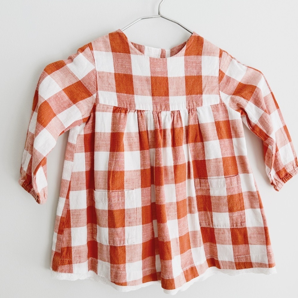 Beautiful Little Cotton Clothes, Baby/Toddler Gingham Dress - Picture 9 of 14